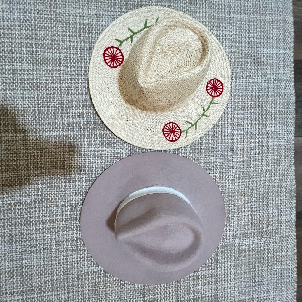 Two XS Brixton summer hats